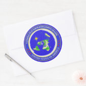 Flat Earth Design - Intelligence League Nederland Ronde Sticker (Envelop)