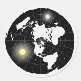 Flat Earth Design Sticker