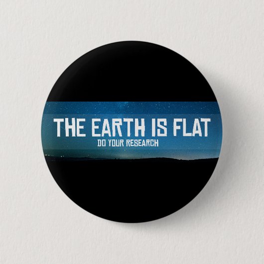 Flat Earth doe je onderzoek Ronde Button 5,7 Cm (Voorkant)