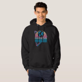 Flat Earth Flat Earthers Retro Round Earther Hoodie (Voorkant volledig)