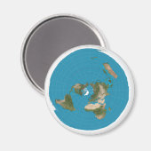 Flat Earth Fridge Magnet Magneet (Voorkant / Achterkant)