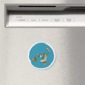 Flat Earth Fridge Magnet Magneet (Insitu (Vaatwasser))