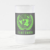 Flat Earth Frosty Beer Stein Mok (Center)