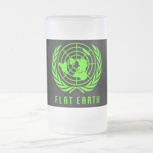 Flat Earth Frosty Beer Stein Mok (Center)