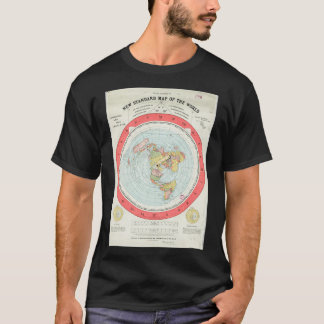 Flat Earth Gleasonampx27s-kaart T-shirt