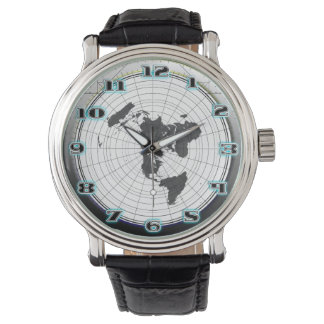 Flat Earth Gleasons Stationary Map Horloge