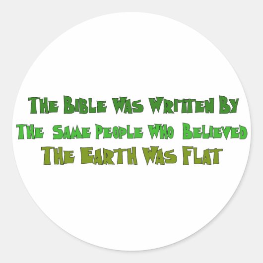 Flat Earth Historians Ronde Sticker (Voorkant)