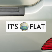 FLAT EARTH IT'S FLAT BUMPERSTICKER (Op auto)