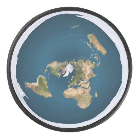 Flat Earth Map door US Geological Survey Hockey Puck (Voorkant)