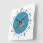 Flat Earth Map-schijfklok Vierkante Klok (Hoek)