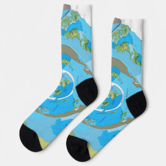 Flat Earth Map Socks - Unique Geographical Design Sokken