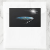 Flat Earth Model Rechthoekige Sticker (Tas)