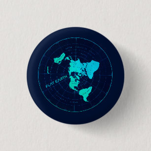 Flat Earth Pin Ronde Button 3,2 Cm