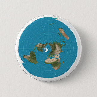 Flat Earth - ronde knop Button 5,7 Cm