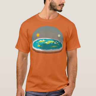 Flat Earth Society Flat Earth Map Model Wereldbol T-shirt
