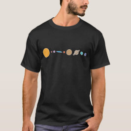 Flat Earth Solar-systeem T-shirt
