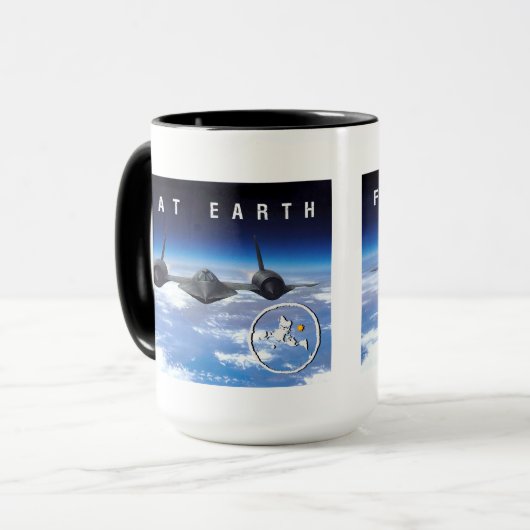 Flat Earth SR71 — Mok 2 toon (Voorkant links)