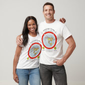 Flat Earth Standard Map van het World T Shirt (Unisex)