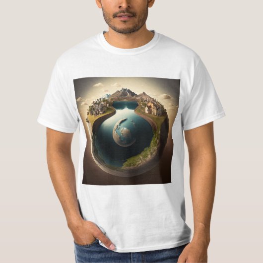 Flat Earth T-Shirt (Voorkant)