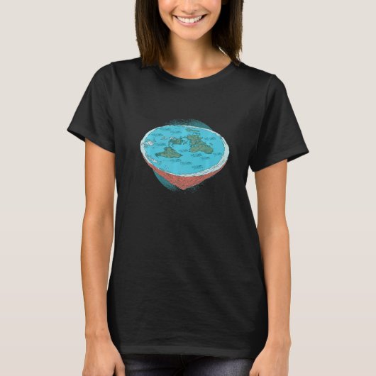 Flat Earth Theorists Or Believers Flat Earthers T-shirt (Voorkant)