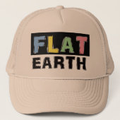Flat Earth Trucker-Pet met kleur Trucker Pet (Voorkant)