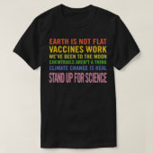 Flat Earth Vaccine Chemtrails Climate Change Scien T-shirt (Design voorkant)