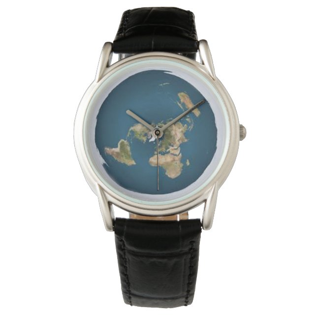 Flat Earth Watch Horloge (Voorkant)