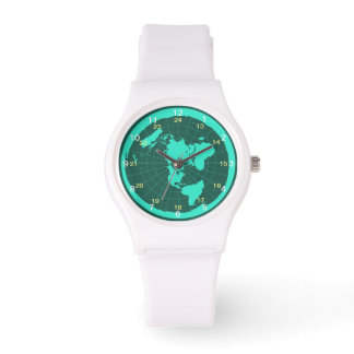Flat Earth Watch-ontwerp Horloge