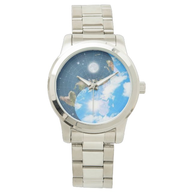Flat Earth Yin Yang Watch - Mannen Horloge (Voorkant)