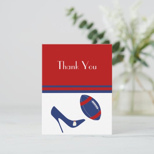 Flat Football Theme Dank u kaart (Staand voorkant)