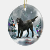 Flat-gecoate Retriever kerstversieringen geschenke Keramisch Ornament (Links)