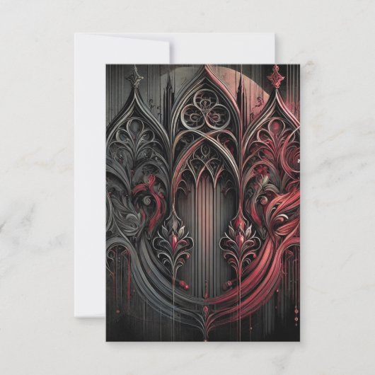 Flat Gothic dank u kaart (Voorkant)