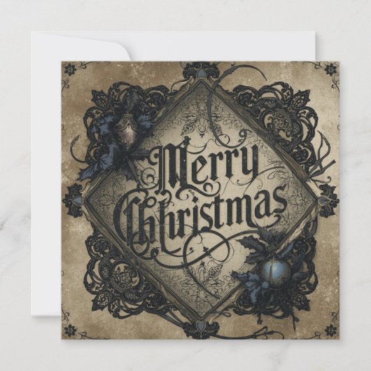 flat gothic style christmas card kaart (Voorkant)