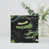 Flat Green Bowls Birthday Kaart (Staand voorkant)