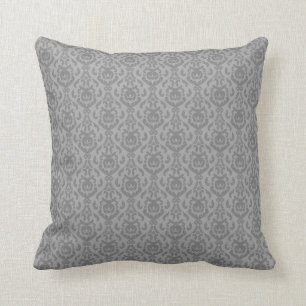 Flat Grey Damask Pattern Kussen