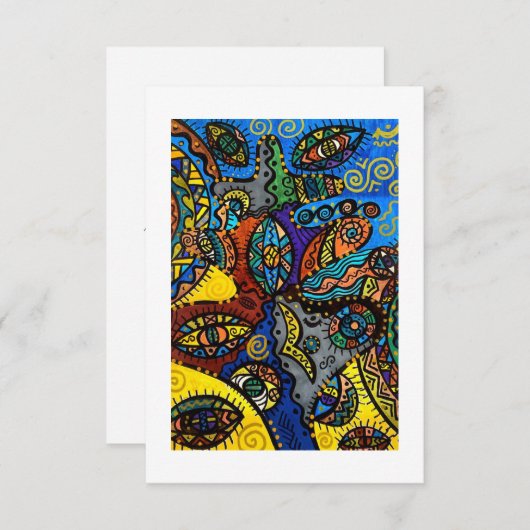 Flat Hartelijk dank Bedankkaart (Voorkant / Achterkant)