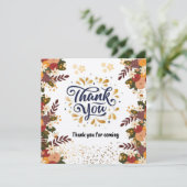 Flat Hartelijk dank Bedankkaart (Staand voorkant)