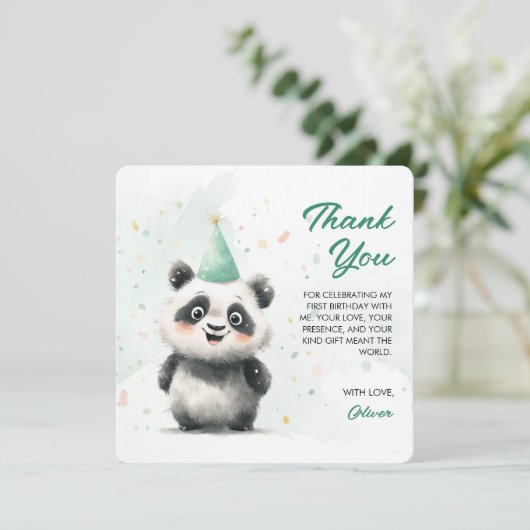 Flat Hartelijk dank Bedankkaart (Staand voorkant)