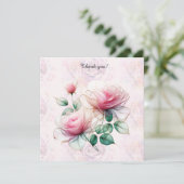 Flat Hartelijk dank Bedankkaart (Staand voorkant)