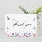 Flat Hartelijk dank Bedankkaart (Staand voorkant)