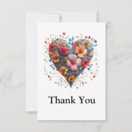 Flat Hartelijk dank Bedankkaart