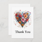 Flat Hartelijk dank Bedankkaart (Voorkant / Achterkant)
