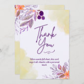 Flat Hartelijk dank Bedankkaart (Voorkant / Achterkant)