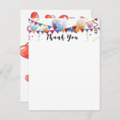 Flat Hartelijk dank Bedankkaart (Voorkant / Achterkant)