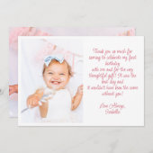 Flat Hartelijk dank Bedankkaart (Voorkant / Achterkant)