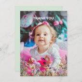 Flat Hartelijk dank Bedankkaart (Voorkant / Achterkant)