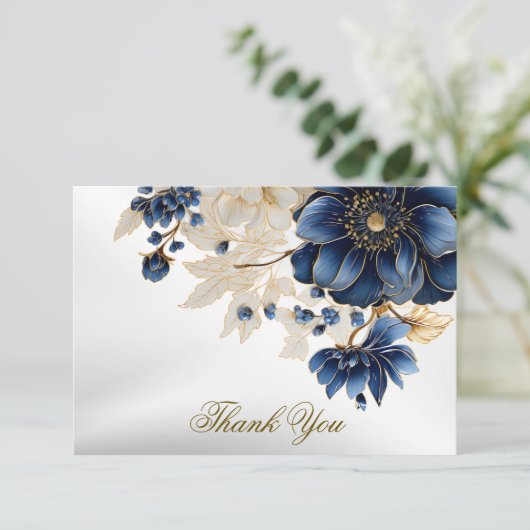 Flat Hartelijk dank Bedankkaart (Staand voorkant)