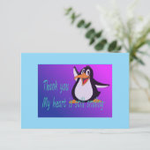 Flat Hartelijk dank Bedankkaart (Staand voorkant)