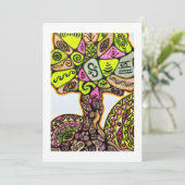 Flat Hartelijk dank Bedankkaart (Staand voorkant)