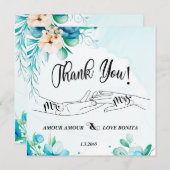 Flat Hartelijk dank Bedankkaart (Voorkant / Achterkant)